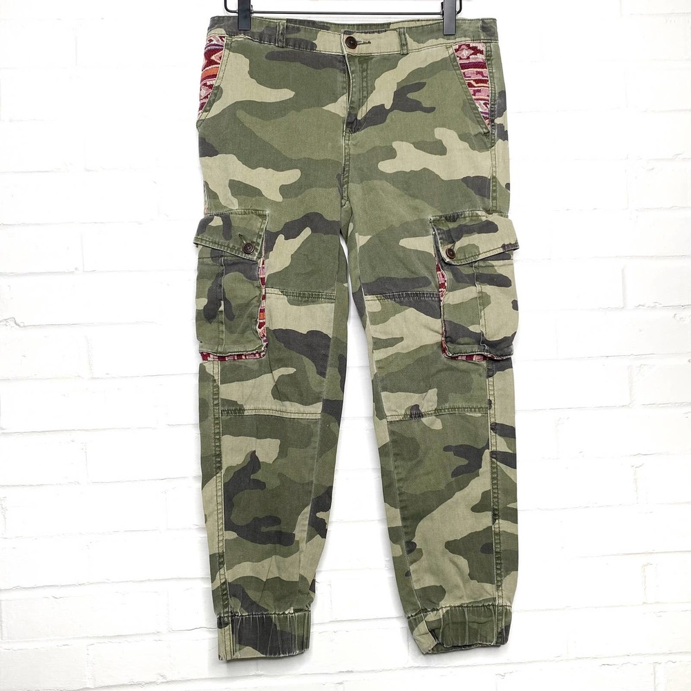 BDG Camo Cargo Embroidered Joggers Southwestern